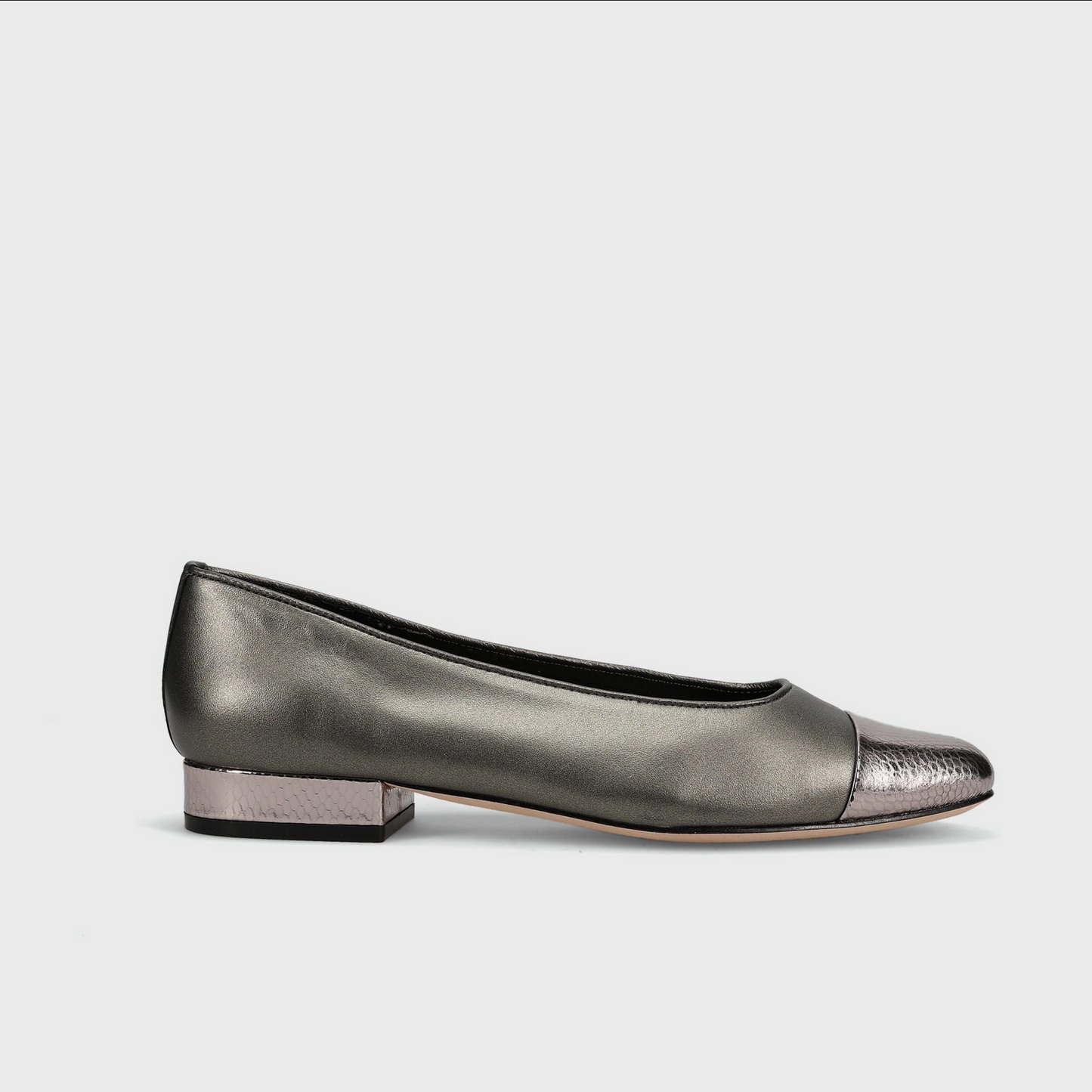Marmi Shoes Vaneli Fc-313 - Pewter Pearl Nappa/Silver Snake Print