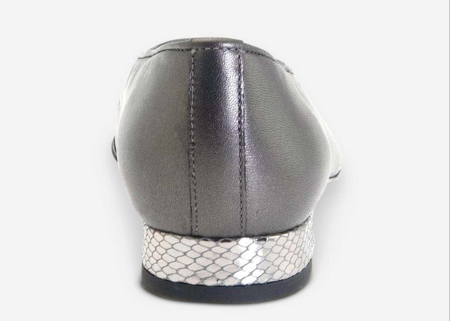Marmi Shoes Vaneli Fc-313 - Pewter Pearl Nappa/Silver Snake Print
