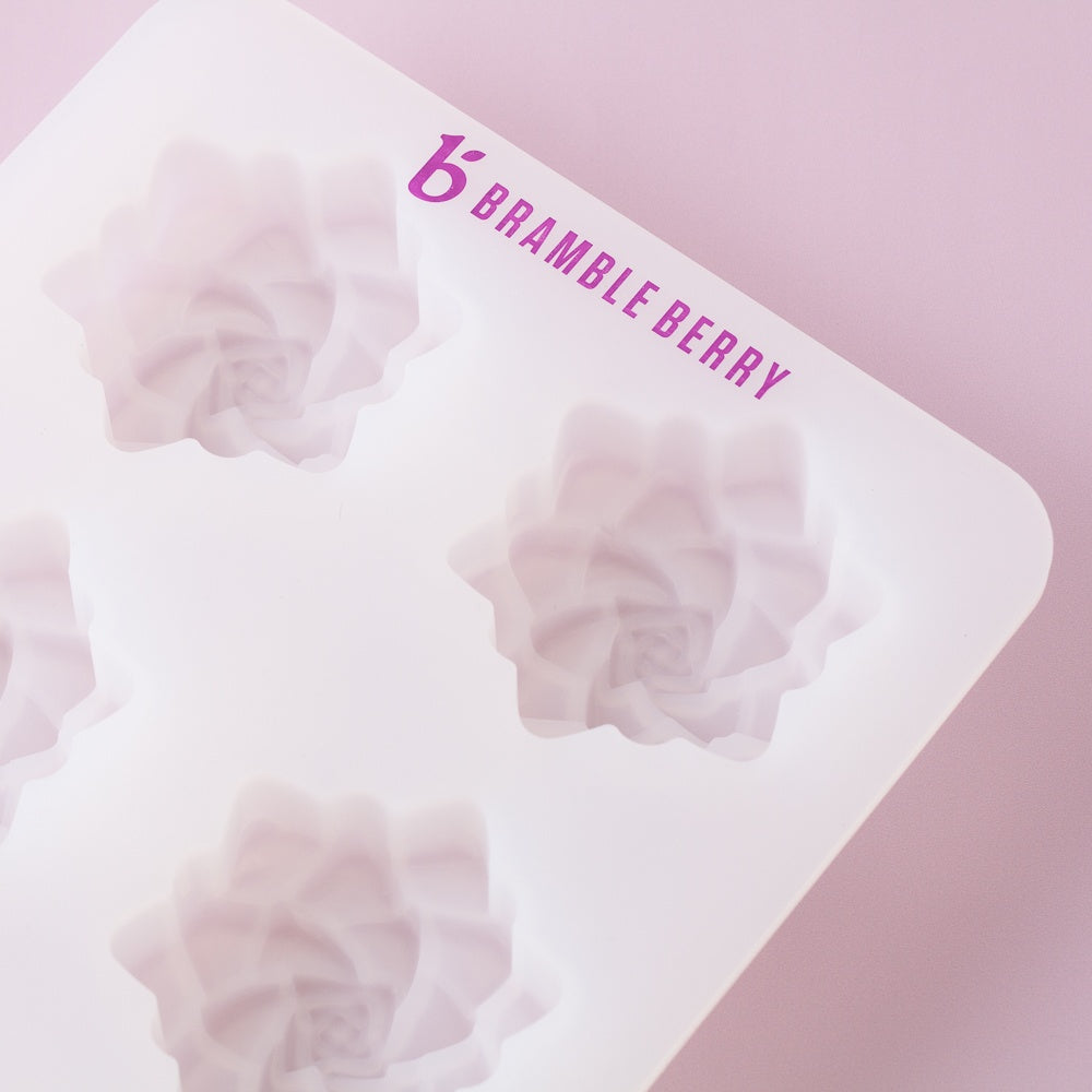 Bramble Berry 4 Cavity Succulent Silicone Mold (x2)