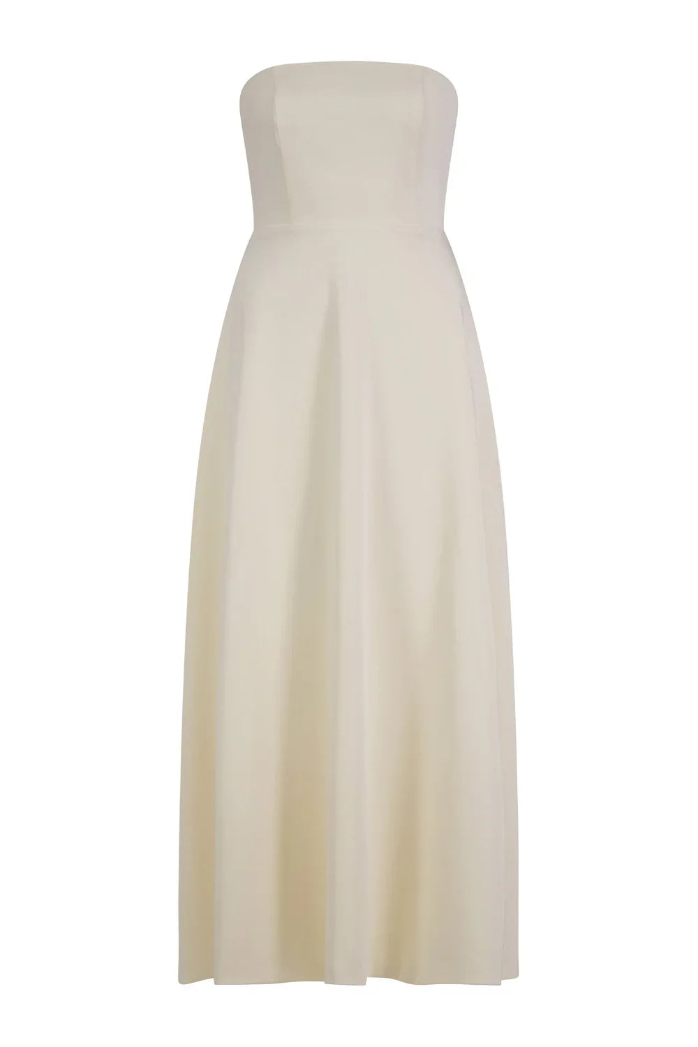Alamour The Label Angelie Strapless Satin White Maxi