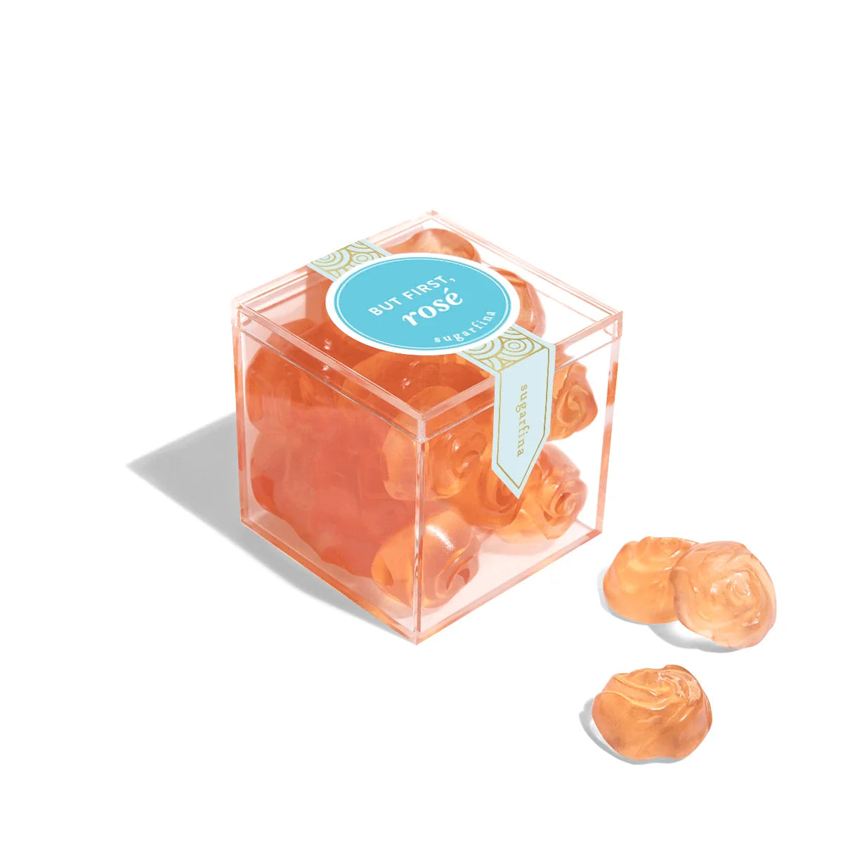 Sugarfina But First, Rosé Roses Gummy - Small Candy Cube