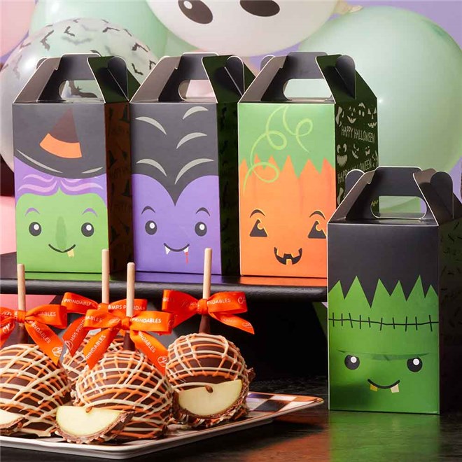 Mrs Prindables Cool Ghouls Caramel Apple Gift Set of 4