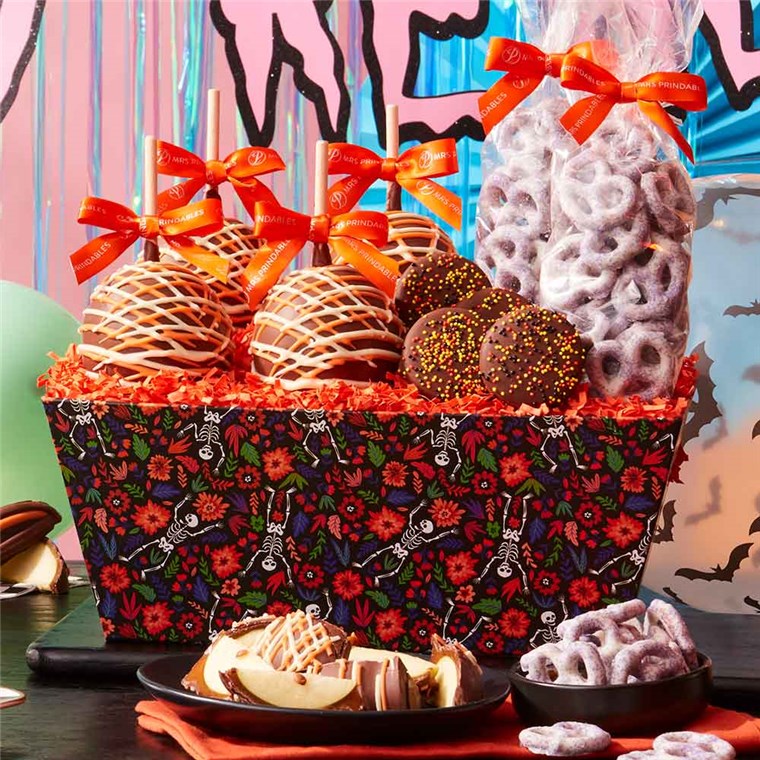Mrs Prindables Day of the Dead Caramel Apple & Confection Gift Tray