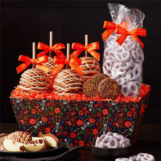 Mrs Prindables Day of the Dead Caramel Apple & Confection Gift Tray