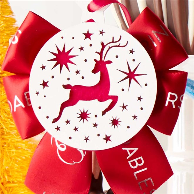 Mrs Prindables Triple Chocolate Prancing Reindeer Jumbo Caramel Apple