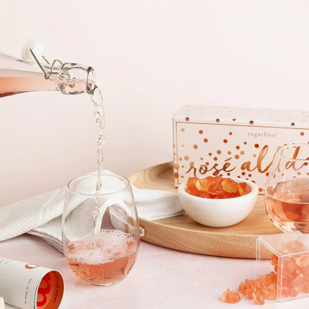 Sugarfina But First, Rosé Roses Gummy - Small Candy Cube