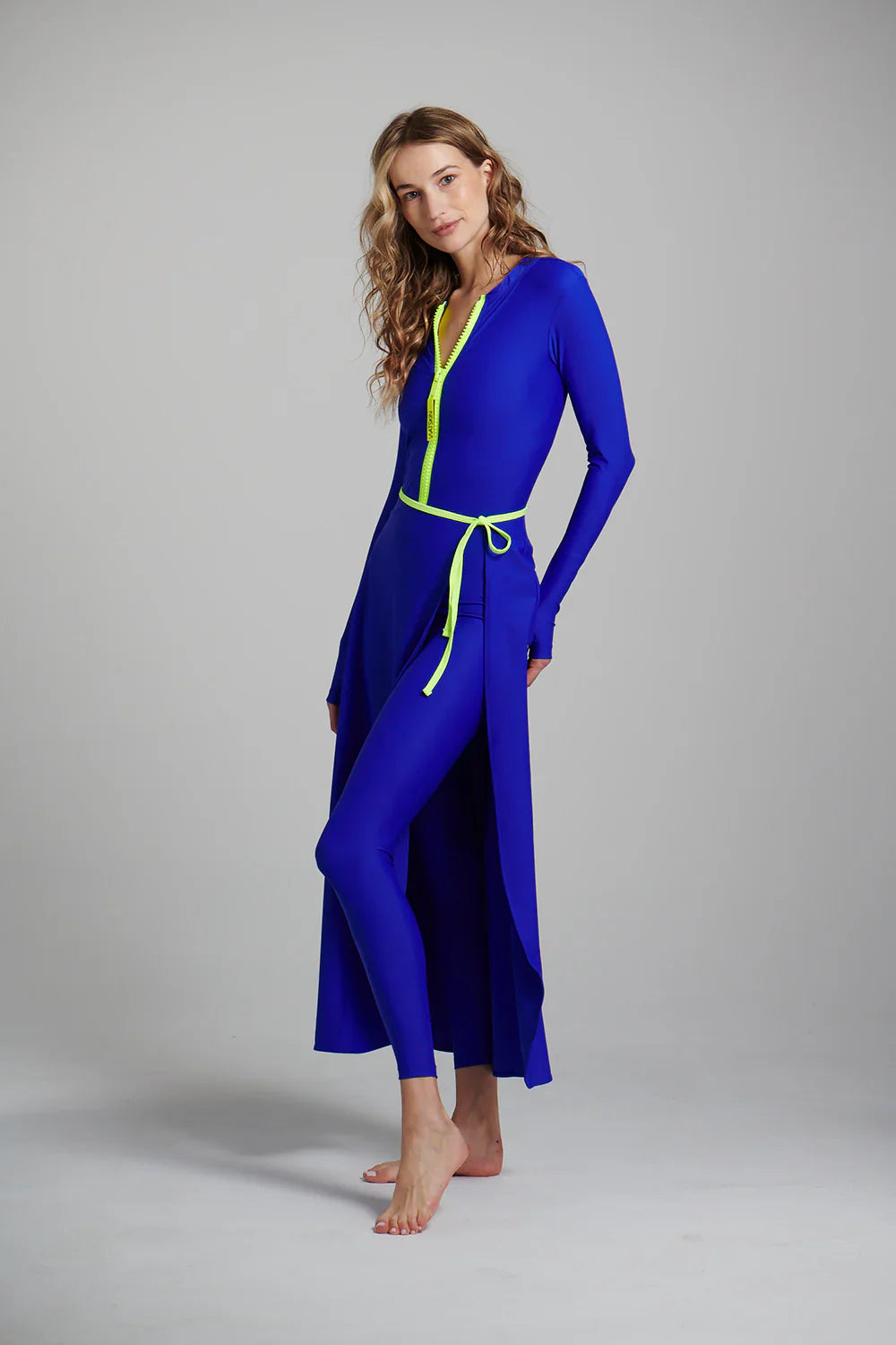 Watskin Sunwear Olivia Wrap Skirt in Azul Blue