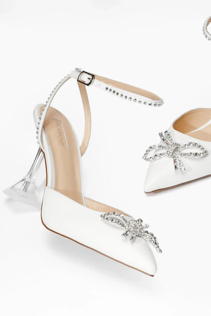 Alamour The Label Giorgia - White Heels