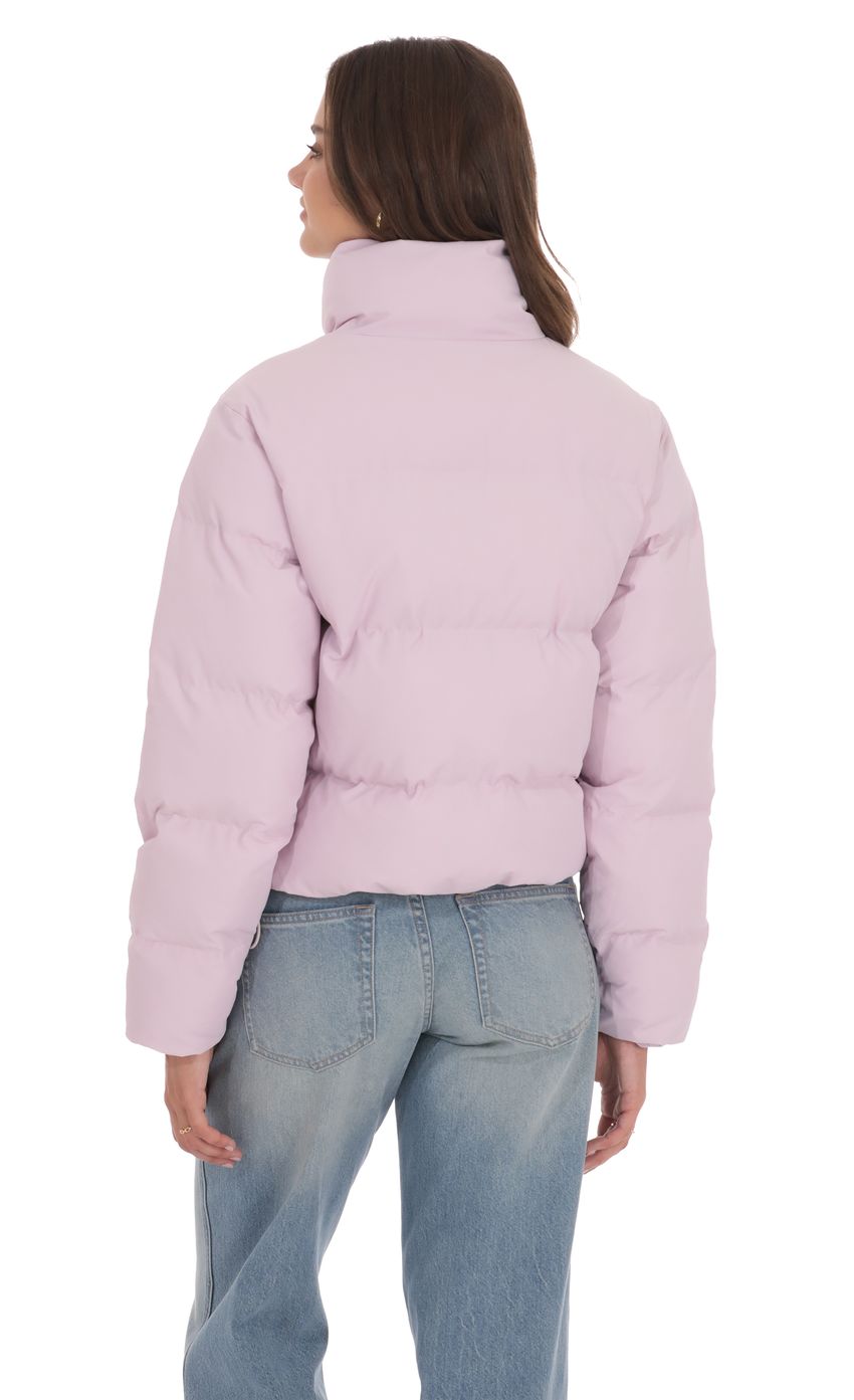 Lucy In The Sky Puffer Jacket in Lilac