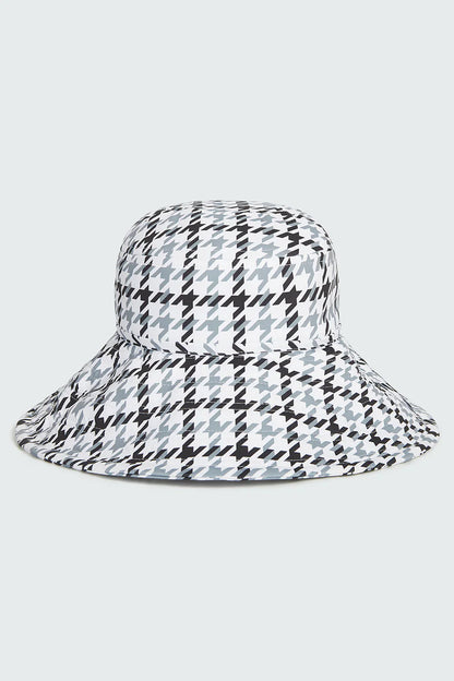 Watskin Sunwear Sienna Hat in Grey Houndstooth