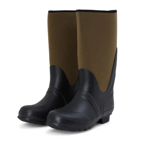 Jileon Rain Boots Extra Wide Calf Neoprene Rubber Rain Boots - Green - Up to 20 inch Calf - Wide in Foot and Ankle