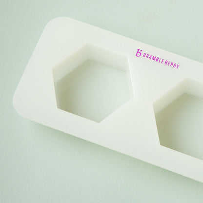 Bramble Berry 2 Cavity Silicone Hexagon Mold (x5)