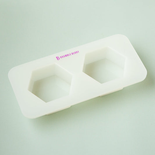 Bramble Berry 2 Cavity Silicone Hexagon Mold (x5)