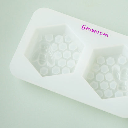 Bramble Berry 2 Cavity Silicone Honeycomb Mold (x6)