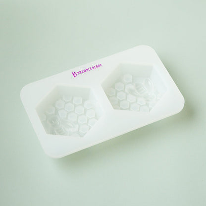 Bramble Berry 2 Cavity Silicone Honeycomb Mold (x6)