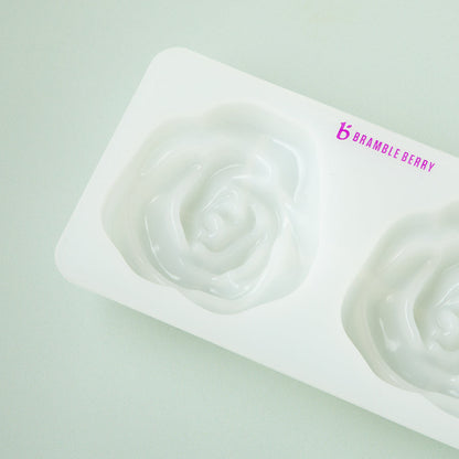 Bramble Berry 2 Cavity Silicone Rose Mold (x5)