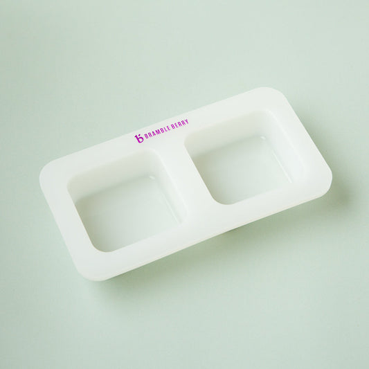 Bramble Berry 2 Cavity Silicone Square Mold (x6)
