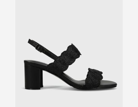 Marmi Shoes Vaneli Lettie - Black Weave Fabric