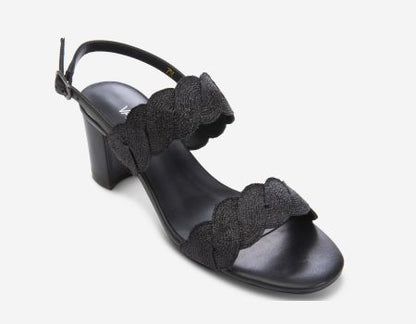 Marmi Shoes Vaneli Lettie - Black Weave Fabric