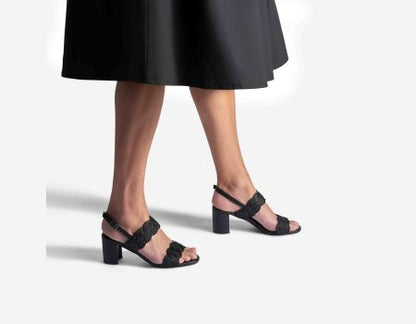 Marmi Shoes Vaneli Lettie - Black Weave Fabric