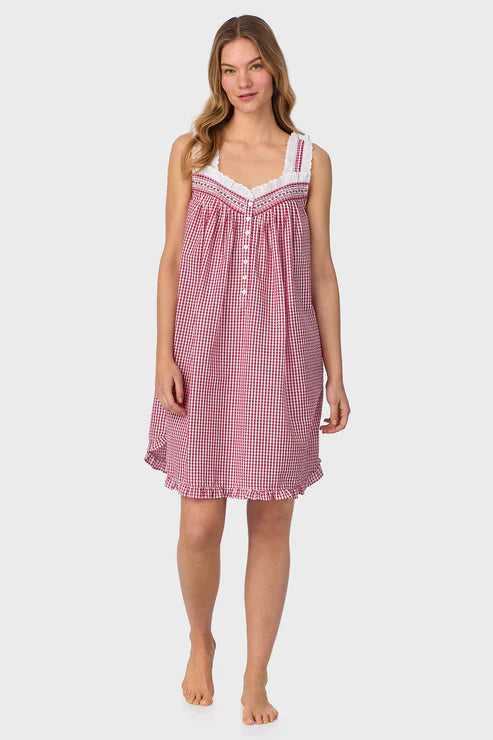 Lanz of Salzburg Women's Picnic Plaid Seersucker Yarndye Check Chemise