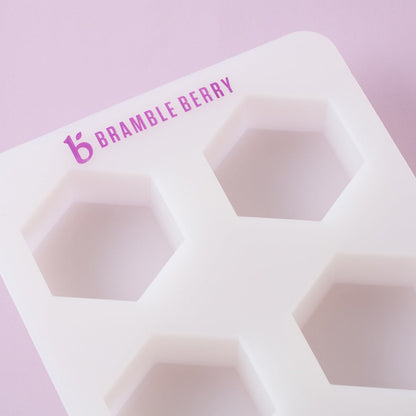 Bramble Berry 4 Cavity Hexagon Silicone Mold (x2)