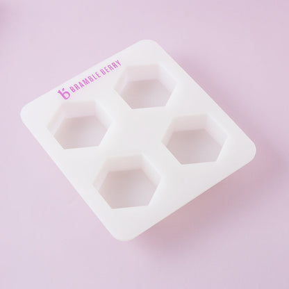 Bramble Berry 4 Cavity Hexagon Silicone Mold (x2)