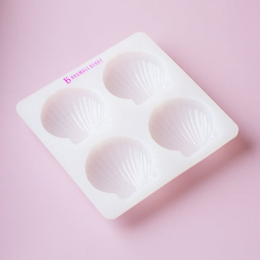 Bramble Berry 4 Cavity Shell Silicone Mold (x3)