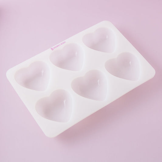 Bramble Berry 6 Cavity Heart Silicone Mold (x2)