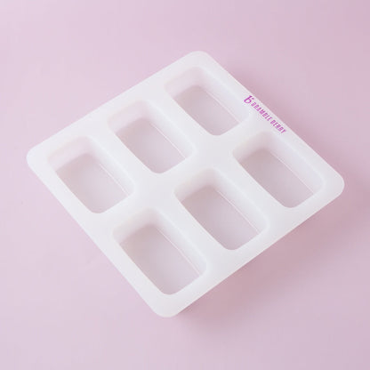 Bramble Berry 6 Cavity Silicone Rectangle Mold (x2)