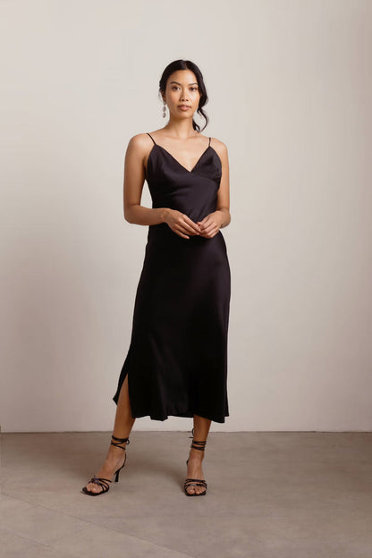 Tobi Show Up Satin Cami Midi Dress