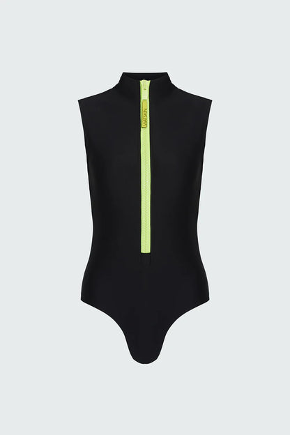 Watskin Sunwear Carly S/L Bodysuit in Black