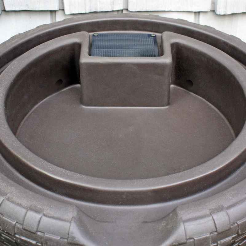 Wind and Weather Wicker-Look Rain Barrel Planter