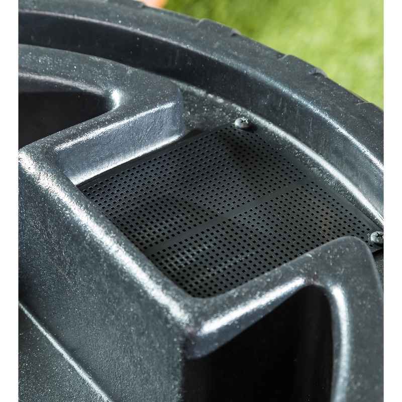 Wind and Weather Wicker-Look Rain Barrel Planter