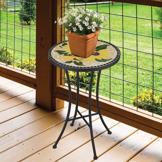 Wind and Weather Sunflower Accent Table