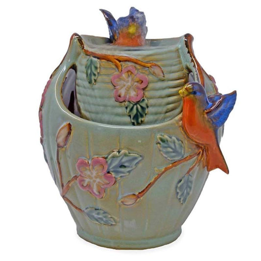 Wind and Weather Ceramic Bluebird Tabletop Fountain