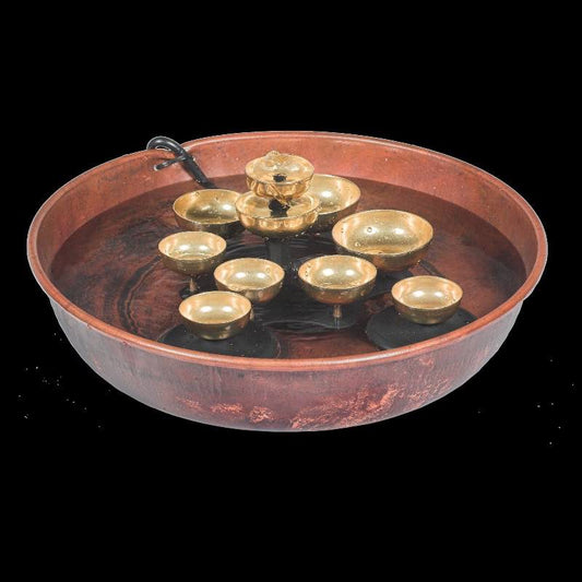Wind and Weather Copper Fountain with Water Bells