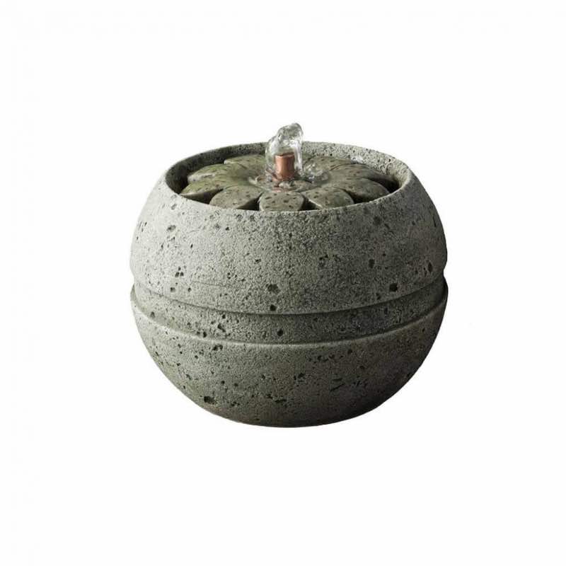 Wind and Weather Handcrafted Cast Stone Rosette Tabletop Fountain