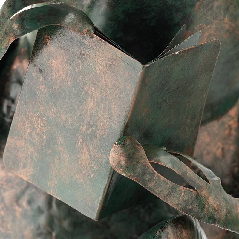 Wind and Weather Reading Frog Metal Yard Sculpture