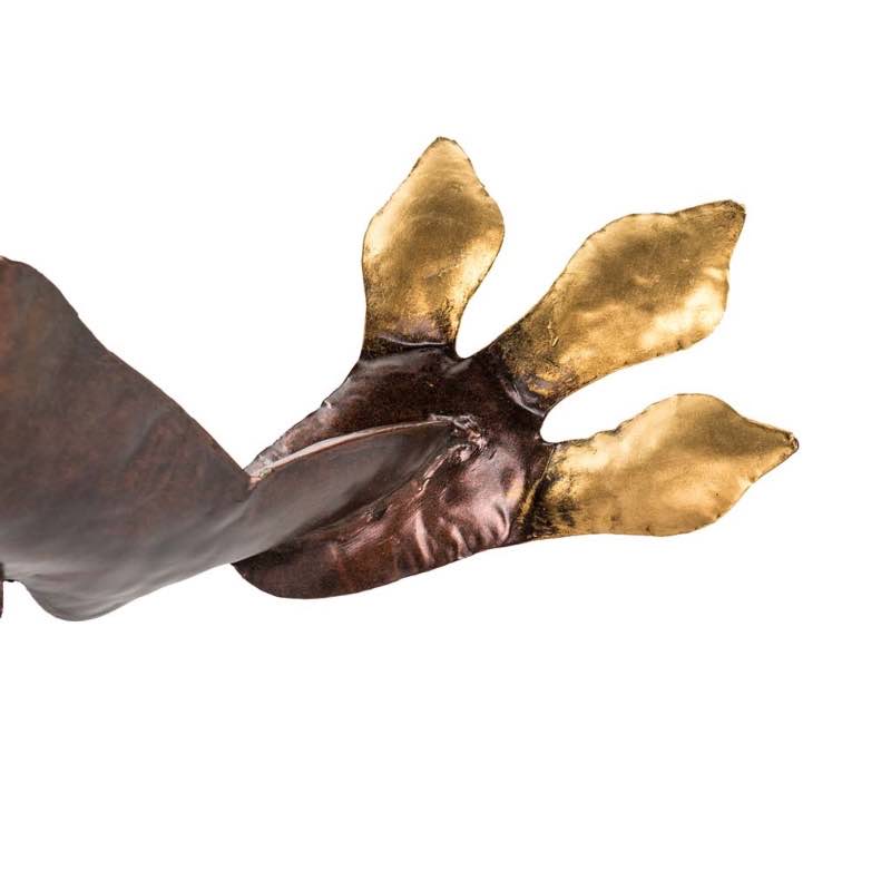 Wind and Weather Metal Reading Dragon Sculpture