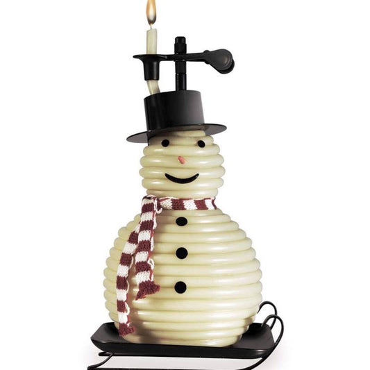 Wind and Weather Scroll Snowman Beeswax Candle by the Hour