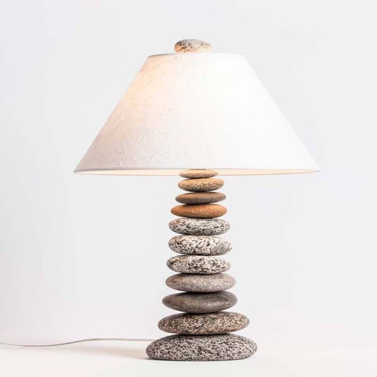Wind and Weather Rock Cairn Coastal Cottage Lamp