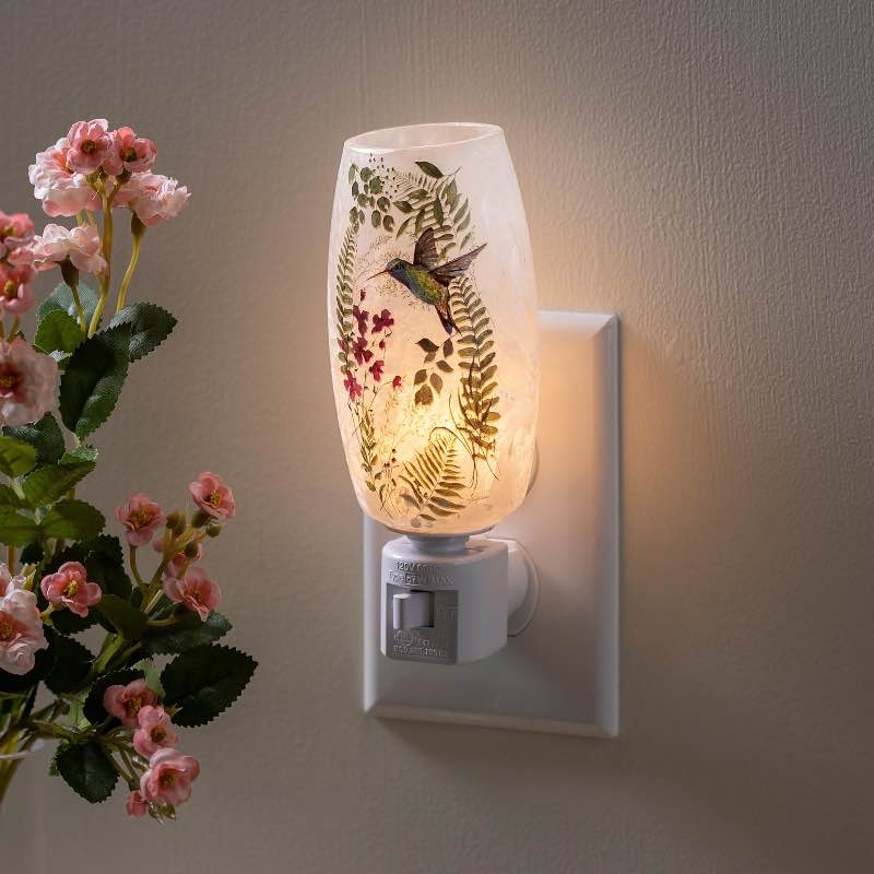 Wind and Weather Hummingbird Frosted Glass Nightlight