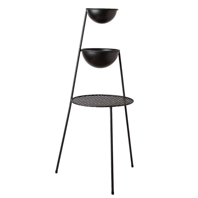 Wind and Weather Powder-Coated Metal Houseplant Stand