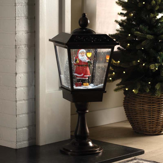 Wind and Weather LED Santa Snowglobe Lantern