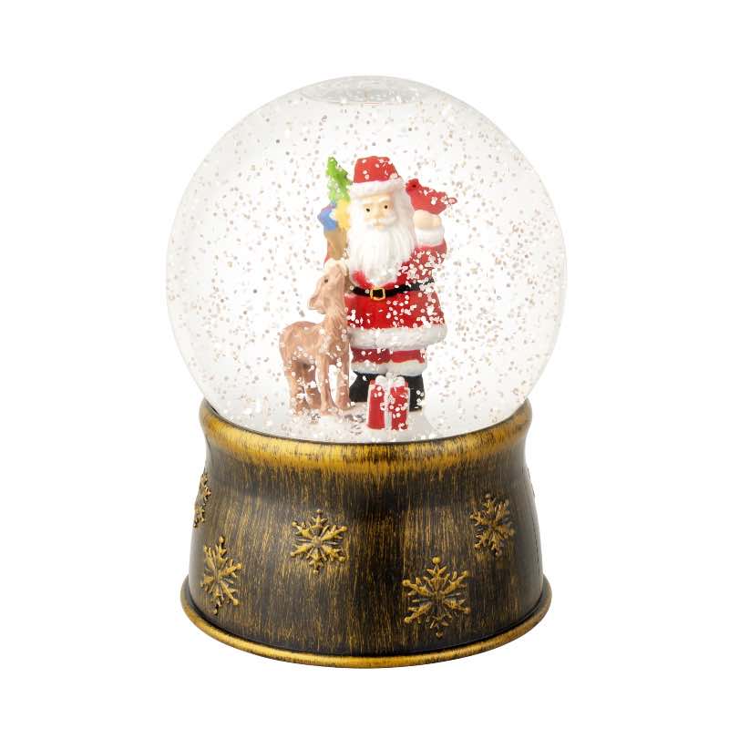 Wind and Weather LED Santa Spinning Snowglobe