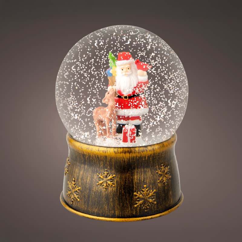 Wind and Weather LED Santa Spinning Snowglobe