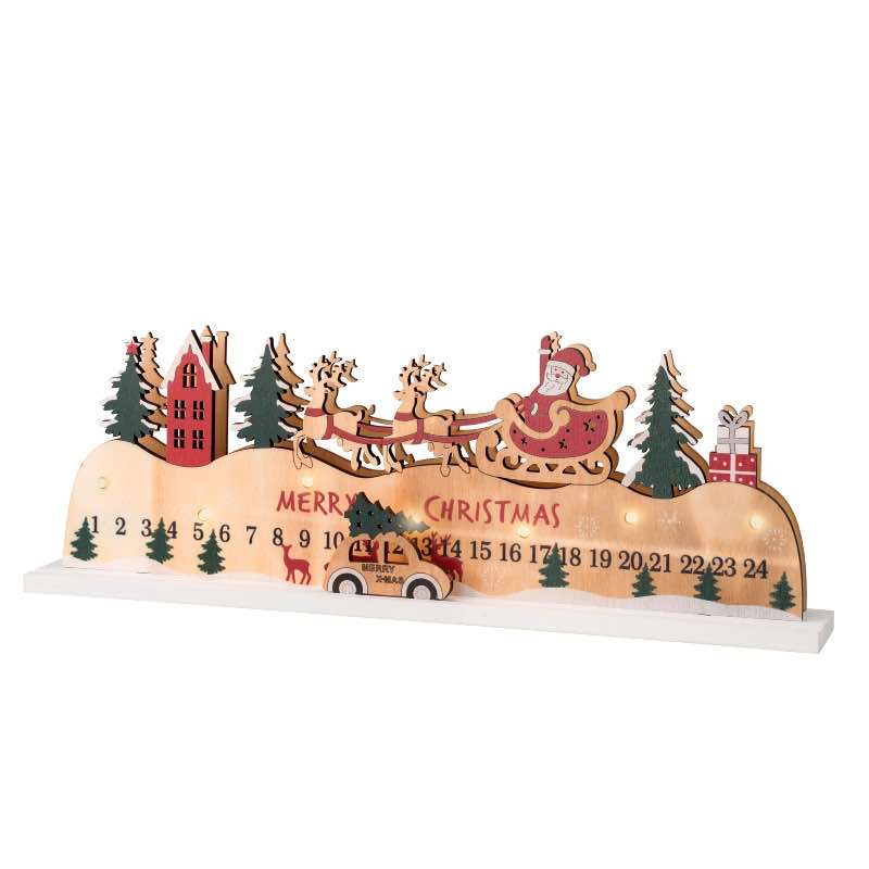 Wind and Weather Wooden LED Advent Calendar Accent