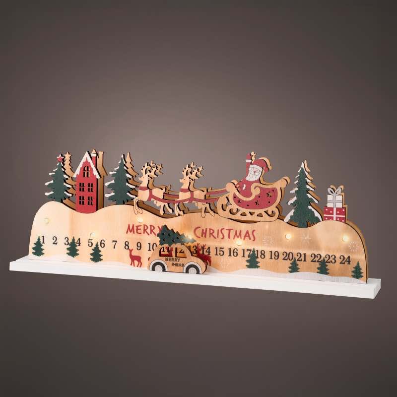 Wind and Weather Wooden LED Advent Calendar Accent