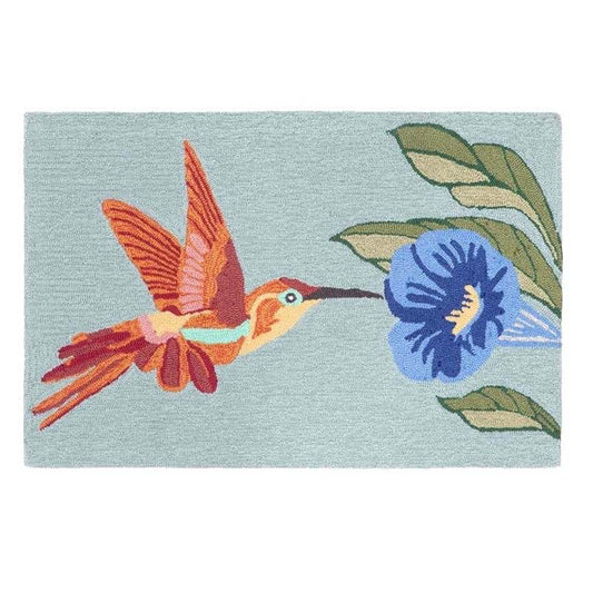 Wind and Weather Hummingbird Indoor/Outdoor Rug, 24" x 36"